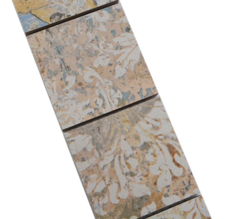Border Border mosaico mix chiaro multicolore opaco effetto tappeto piastrelle mosaico cucina piastrelle muro specchio bagno doccia MOS16BOR-71CS_f