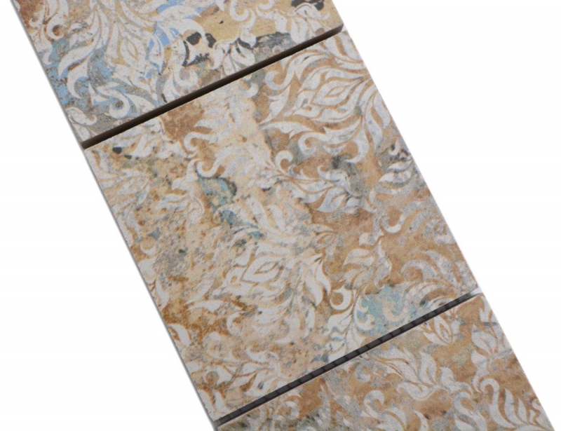 Border Border mosaico mix chiaro multicolore opaco effetto tappeto piastrelle mosaico cucina piastrelle muro specchio bagno doccia MOS23BOR-95CS_f
