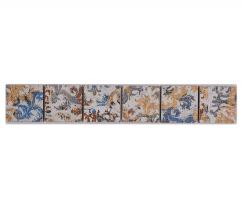 Border Border mosaico mix forte multicolore opaco aspetto tappeto piastrelle mosaico cucina piastrelle muro specchio bagno doccia MOS14BOR-47CV_f