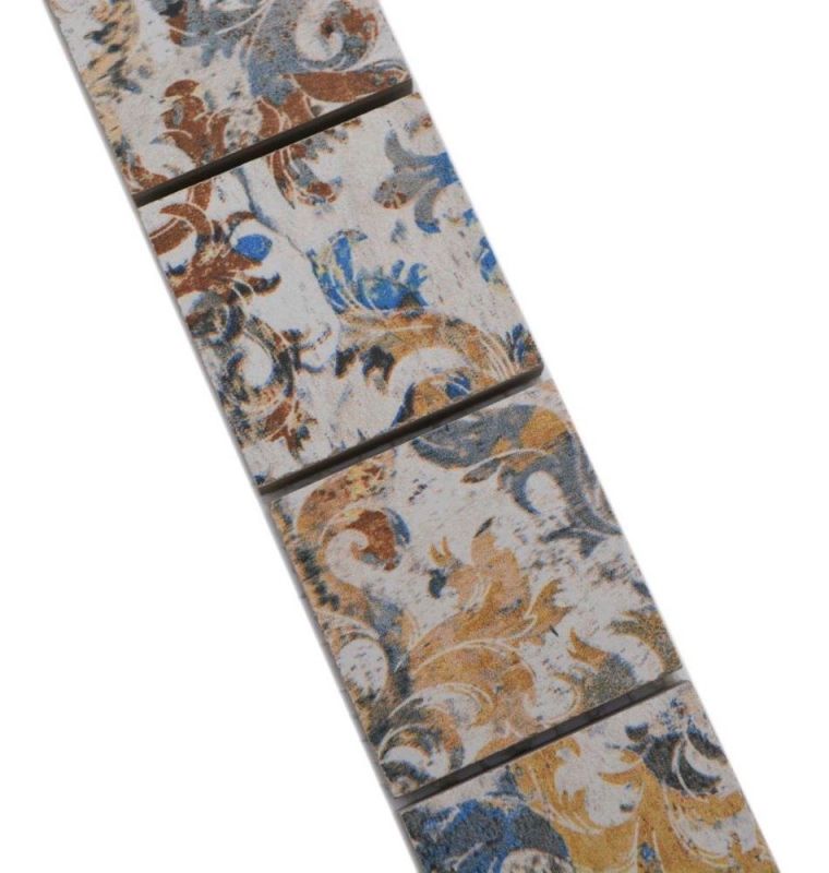 Border Border mosaico mix forte multicolore opaco aspetto tappeto piastrelle mosaico cucina piastrelle muro specchio bagno doccia MOS14BOR-47CV_f