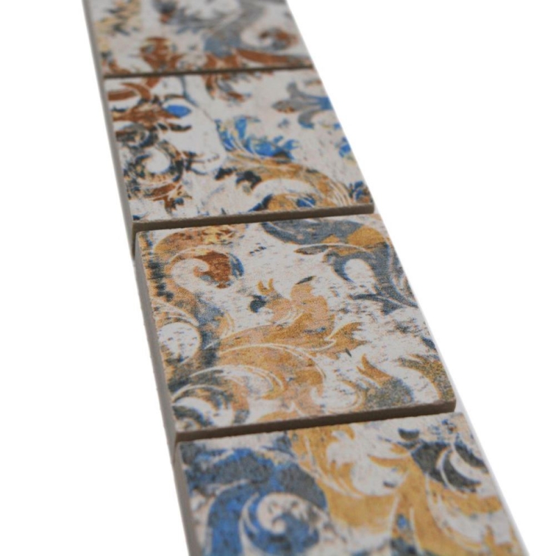 Border Border mosaico mix forte multicolore opaco aspetto tappeto piastrelle mosaico cucina piastrelle muro specchio bagno doccia MOS14BOR-47CV_f