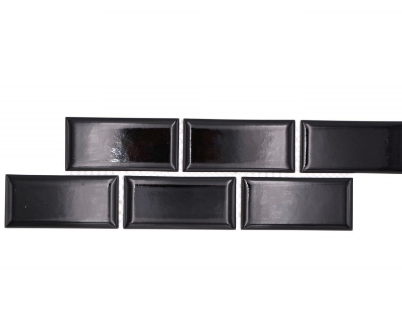 Border Border mosaico nero lucido aspetto metro mosaico piastrelle cucina piastrelle muro specchio bagno doccia muro MOS26BORM-0303_f