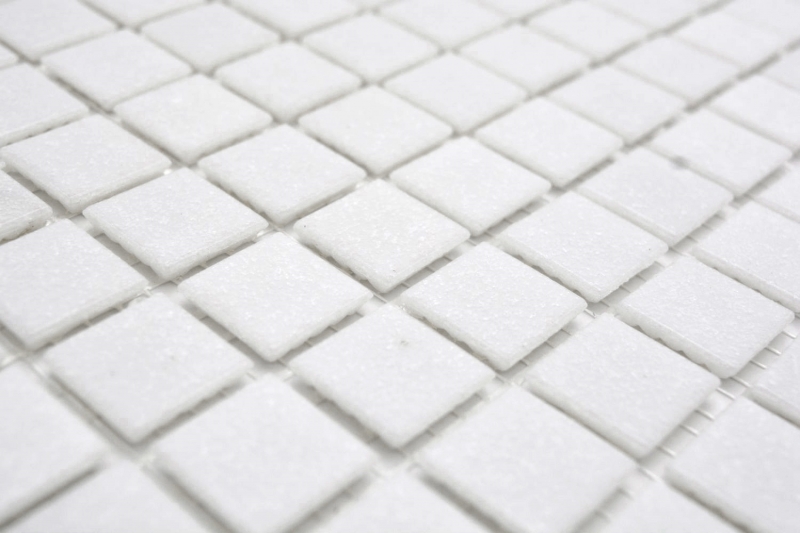 Mosaico di vetro mosaico piastrelle bianco lucido piscina look mosaico piastrelle cucina muro piastrelle specchio bagno doccia muro MOS200-A02_f