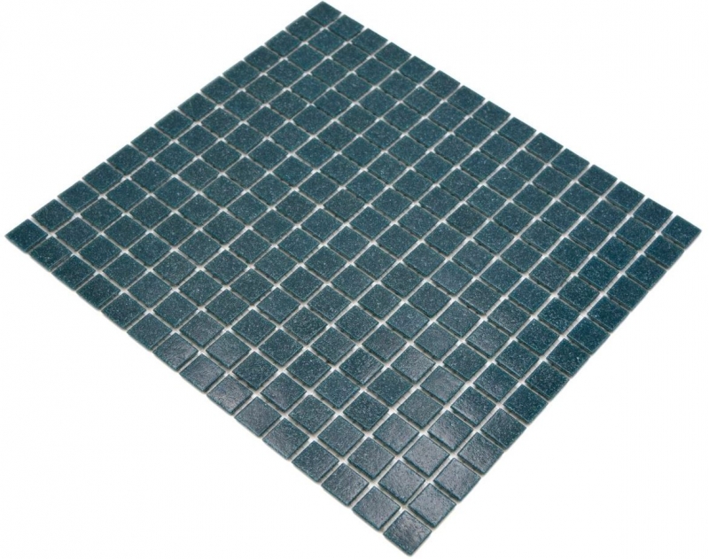 Piastrella di vetro a mosaico verde petrolio lucido aspetto piscina piastrella di mosaico parete cucina piastrella specchio bagno doccia parete MOS200-A58_f