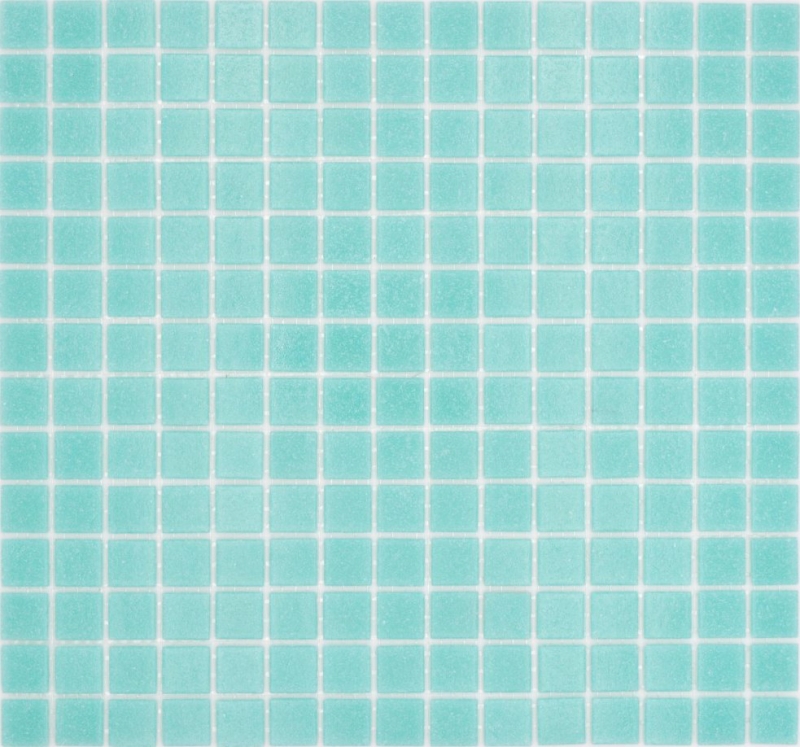 Mosaico di vetro tessere di mosaico verde turchese chiaro lucido piscina look mosaico piastrelle cucina piastrelle specchio bagno doccia parete MOS200-A62_f