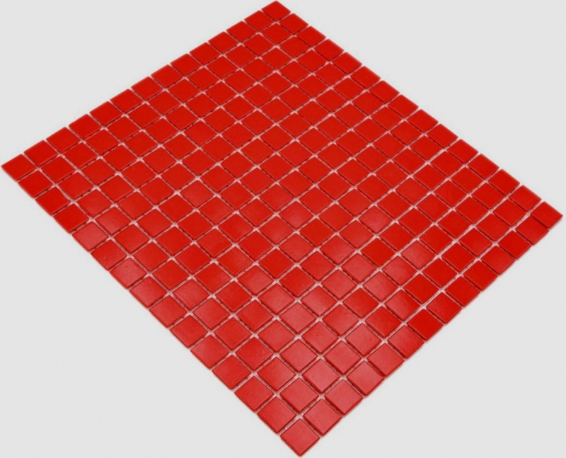 Piastrella di vetro a mosaico rosso lucido aspetto piscina piastrella di mosaico parete cucina piastrella specchio bagno doccia parete MOS200-A96_f