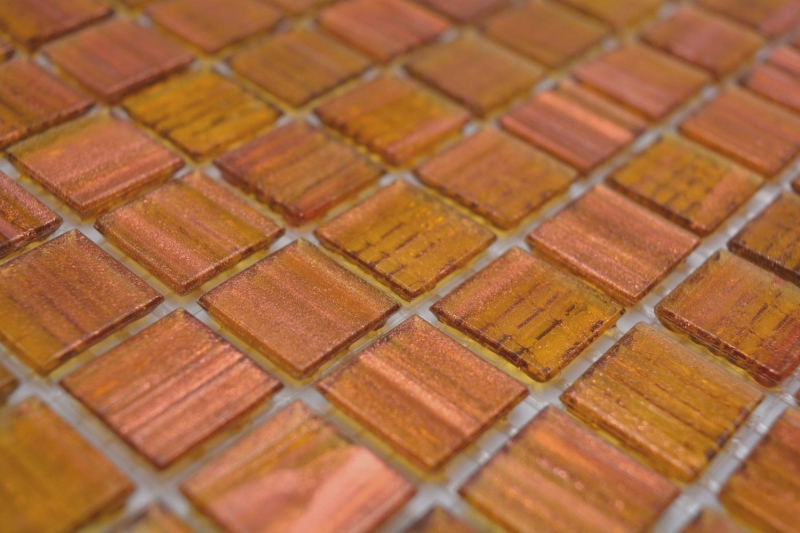 Mosaico di vetro piastrelle di mosaico marrone dorato rame lucido aspetto piscina piastrelle di mosaico parete cucina piastrelle specchio bagno doccia parete MOS230-G34_f