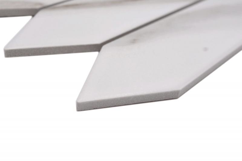 Mosaico ceramico dipinto a mano esagono esagono Calacatta bianco grigio-marrone opaco MOS13-L1112_m