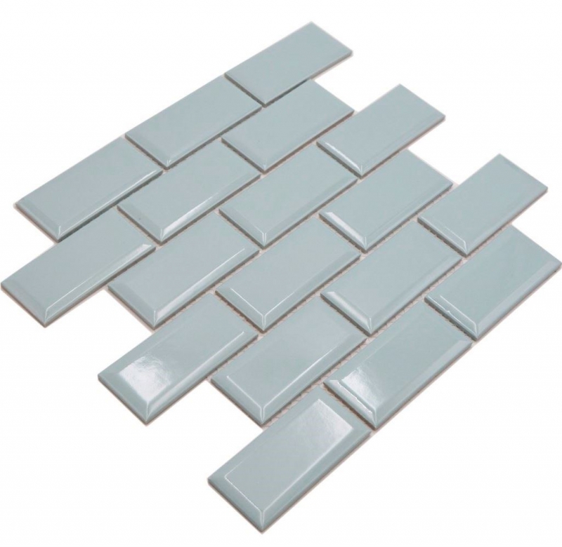 Piastrella di ceramica dipinta a mano Metro composite look uni mint green pastel MOS24-06M_m