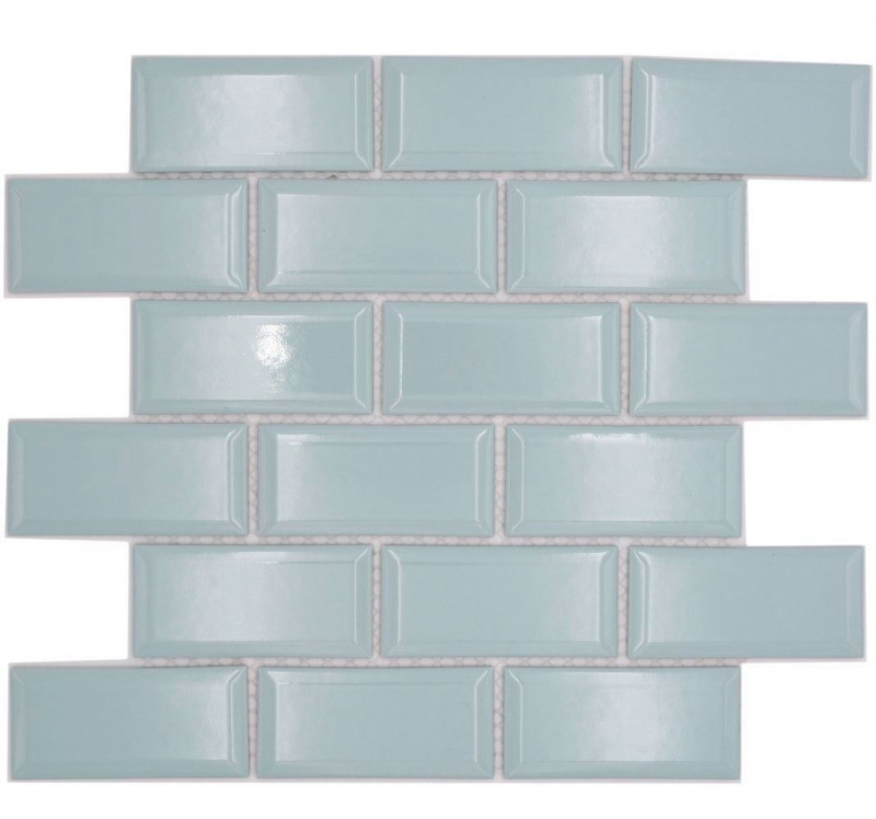 Piastrella di ceramica dipinta a mano Metro composite look uni mint green pastel MOS24-06M_m