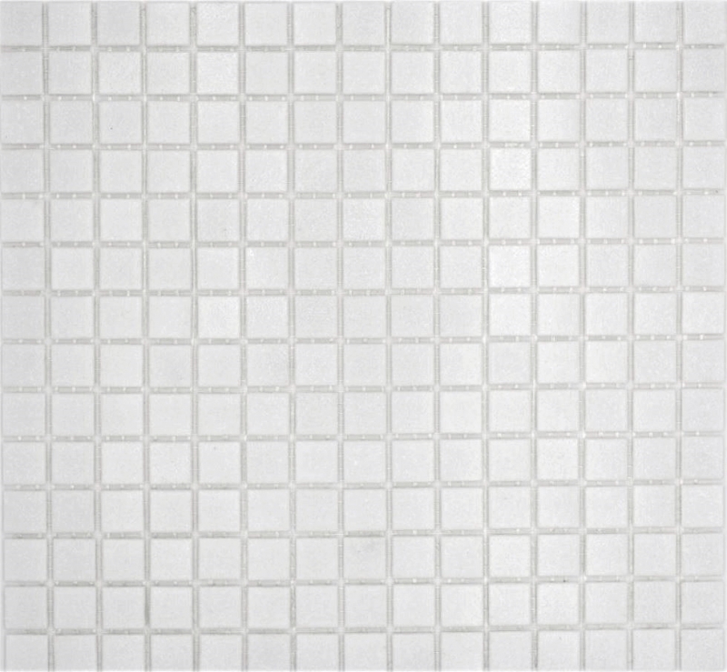 Campione a mano di mosaico di vetro piastrelle di mosaico bianco II MOS200-A02_m