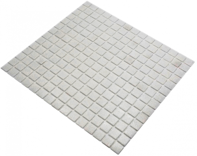 Mosaico in vetro dipinto a mano Mosaico da piscina Mosaico galleggiante Bianco antico Grigio chiaro Crema MOS200-A03_m