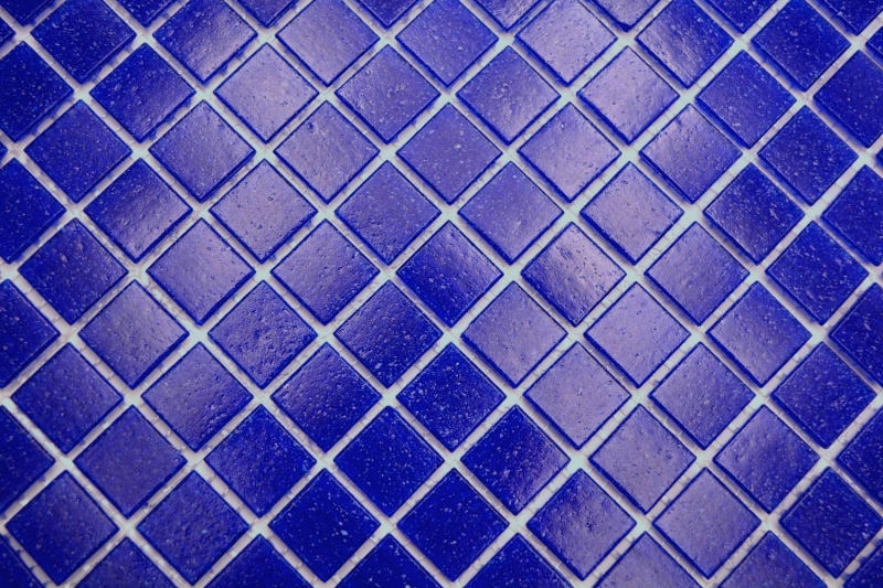 Mosaico di vetro dipinto a mano Mosaico di piscina Mosaico galleggiante Blu oltremare Blu scuro Macchie MOS200-A20_m