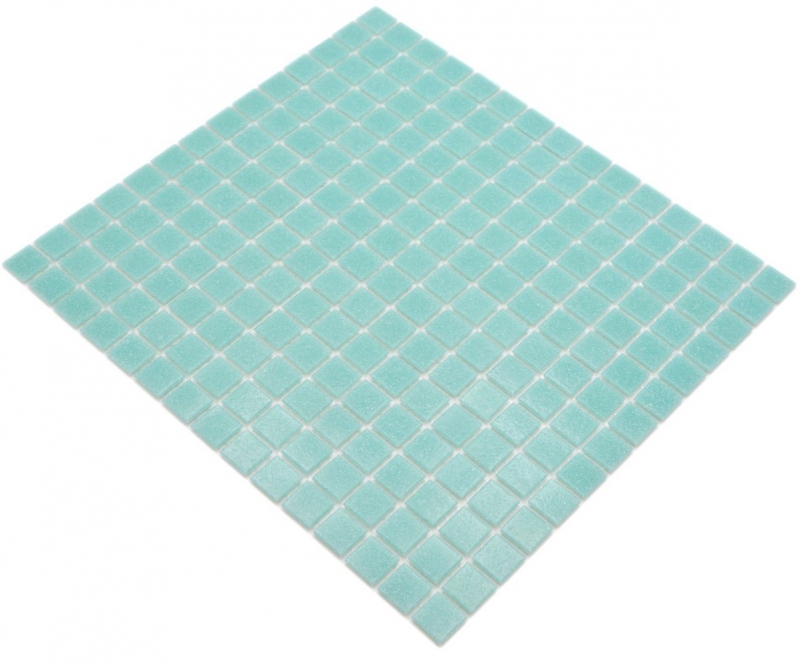 Mosaico di vetro dipinto a mano mosaico piscina mosaico galleggiante mosaico verde turchese chiaro macchie MOS200-A62_m