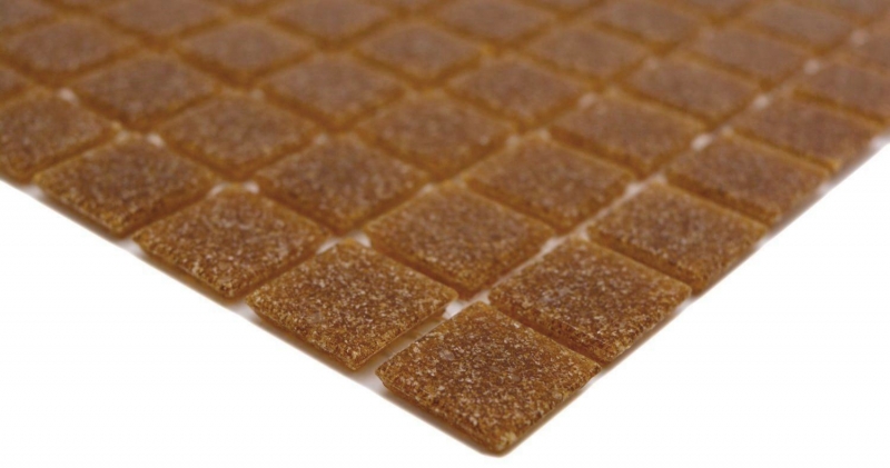 Mosaico in vetro dipinto a mano, tessere di mosaico a macchie marroni MOS200-A34_m