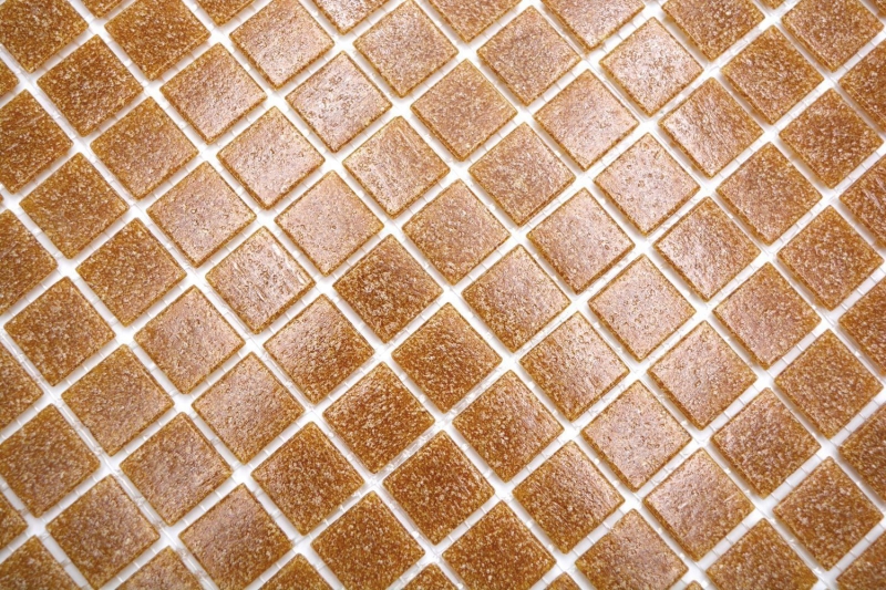 Mosaico in vetro dipinto a mano, tessere di mosaico a macchie marroni MOS200-A34_m