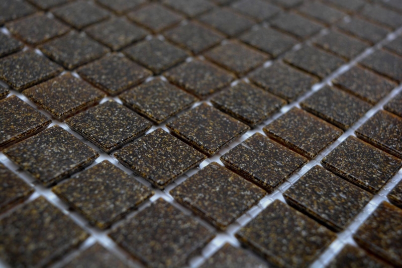 Mosaico in vetro dipinto a mano tessere di mosaico marrone scuro macchie MOS200-A36_m
