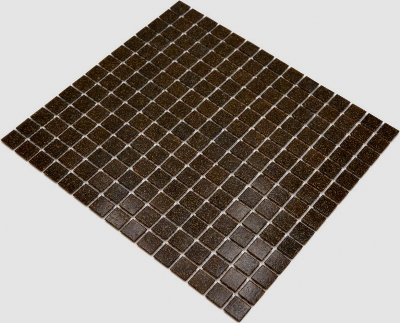 Mosaico in vetro dipinto a mano tessere di mosaico marrone scuro macchie MOS200-A36_m