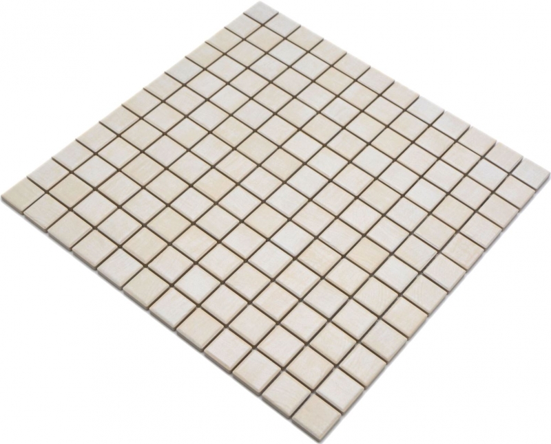 Jasba Senja Mosaico puro in ceramica gres acero opaco effetto legno cucina bagno doccia MOSJB21 1 tappetino