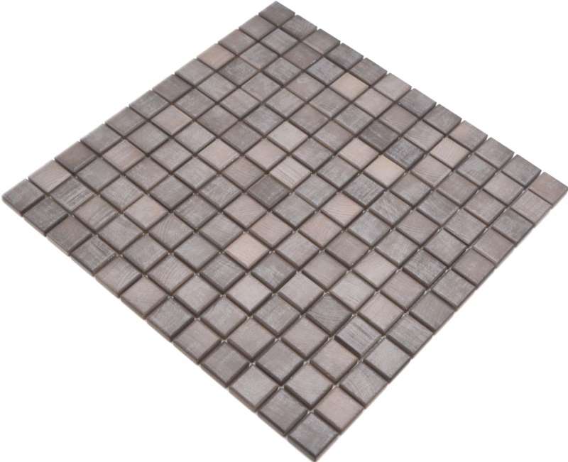 Jasba Senja Mosaico puro in ceramica gres shabby marrone opaco effetto legno cucina bagno doccia MOSJB22 1 tappetino