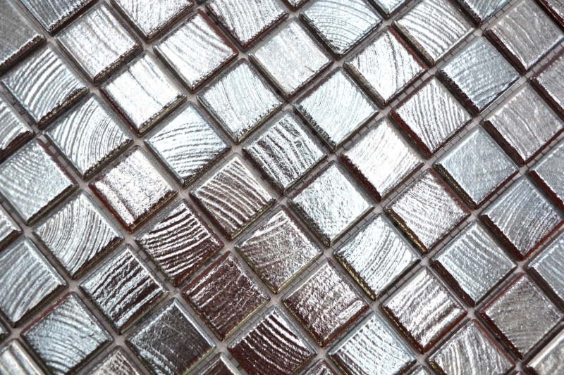 Jasba Senja Mosaico ceramico puro in gres wengé-metallico lucido effetto metallo cucina bagno doccia MOSJB27 1 tappetino