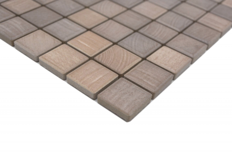 Jasba Senja Mosaico ceramico puro in gres rovere opaco effetto legno cucina bagno doccia MOSJB03 1 tappetino
