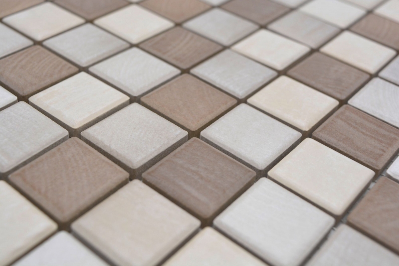 Jasba Senja Mosaico puro in ceramica gres misto legno opaco effetto legno cucina bagno doccia MOSJB05 1 tappetino