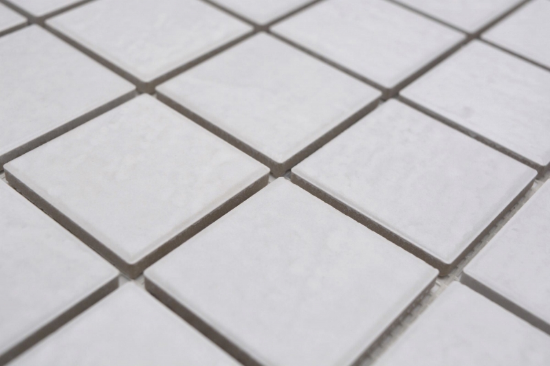 Jasba Village mosaico in ceramica gres bianco opaco effetto pietra cucina bagno doccia MOSJB540 1 tappetino
