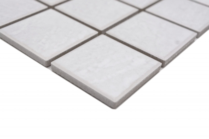 Jasba Village mosaico in ceramica gres bianco opaco effetto pietra cucina bagno doccia MOSJB540 1 tappetino