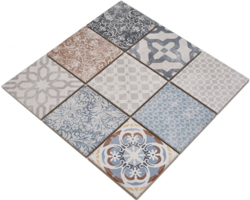 Jasba Pattern mosaico in ceramica gres multicolore opaco look retrò cucina bagno doccia MOSJBPV20 1 tappetino