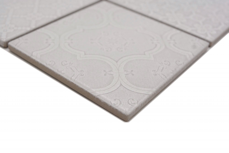 Jasba Clara mosaico in ceramica gres paris grey lucido look retrò cucina bagno doccia MOSJBC138 1 tappetino
