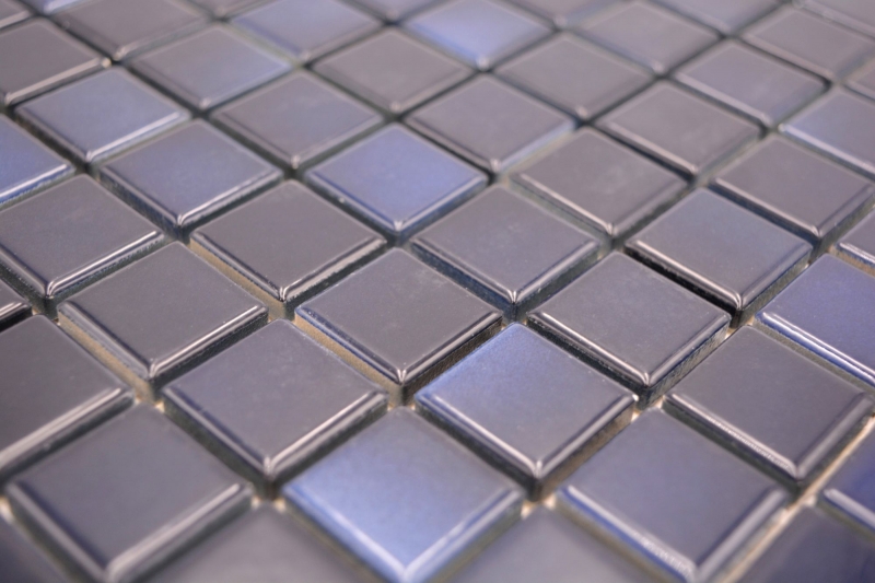 Jasba Agrob Buchtal Fresh mosaico in ceramica gres blu intenso mix lucido cucina bagno doccia MOSJBF217 1 tappetino