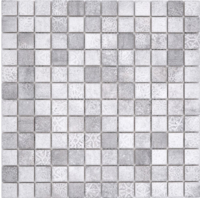 Piastrelle di mosaico ceramico Jasba cemento-mix opaco aspetto cemento parete cucina piastrelle bagno parete doccia / 10 tappetini di mosaico