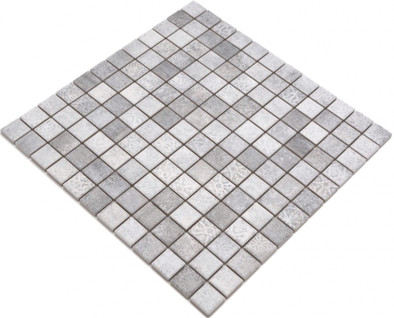 Piastrelle di mosaico ceramico Jasba cemento-mix opaco aspetto cemento parete cucina piastrelle bagno parete doccia / 10 tappetini di mosaico