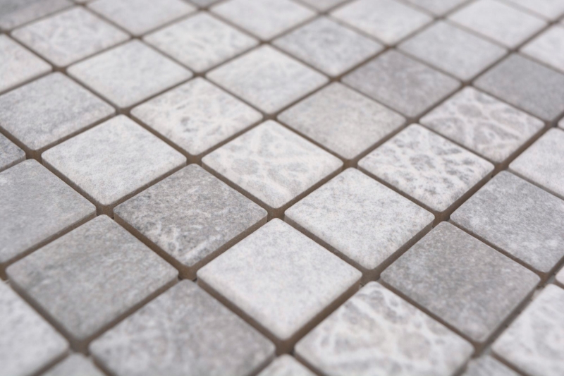 Piastrelle di mosaico ceramico Jasba cemento-mix opaco aspetto cemento parete cucina piastrelle bagno parete doccia / 10 tappetini di mosaico