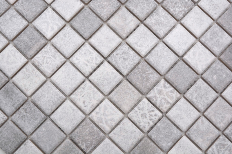 Piastrelle di mosaico ceramico Jasba cemento-mix opaco aspetto cemento parete cucina piastrelle bagno parete doccia / 10 tappetini di mosaico