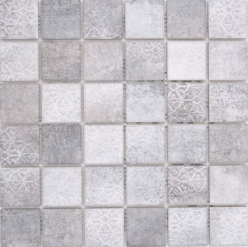 Piastrelle di mosaico ceramico Jasba cemento-mix opaco aspetto cemento parete cucina piastrelle bagno parete doccia / 10 tappetini di mosaico