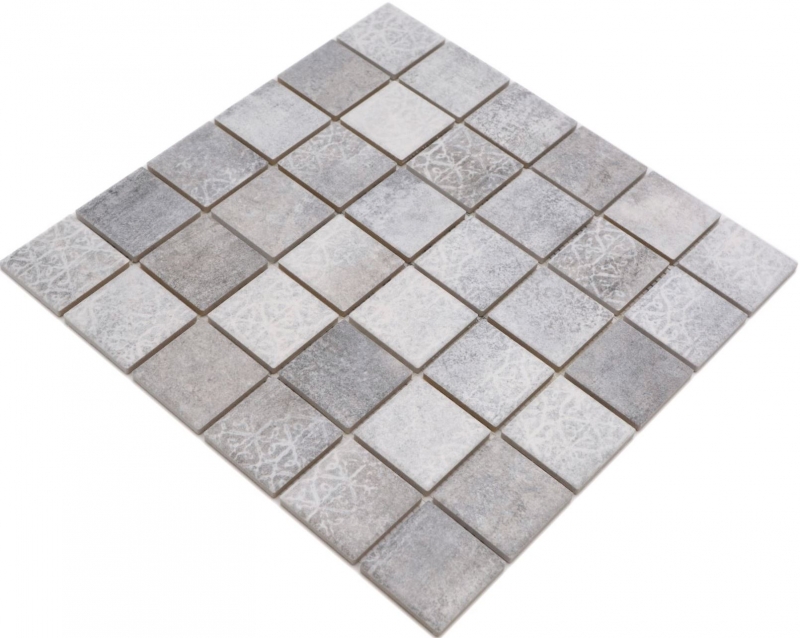 Piastrelle di mosaico ceramico Jasba cemento-mix opaco aspetto cemento parete cucina piastrelle bagno parete doccia / 10 tappetini di mosaico