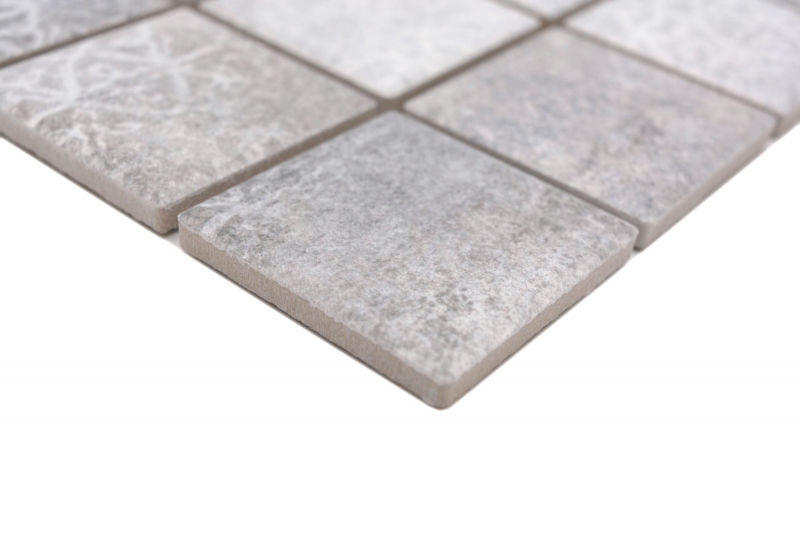 Piastrelle di mosaico ceramico Jasba cemento-mix opaco aspetto cemento parete cucina piastrelle bagno parete doccia / 10 tappetini di mosaico
