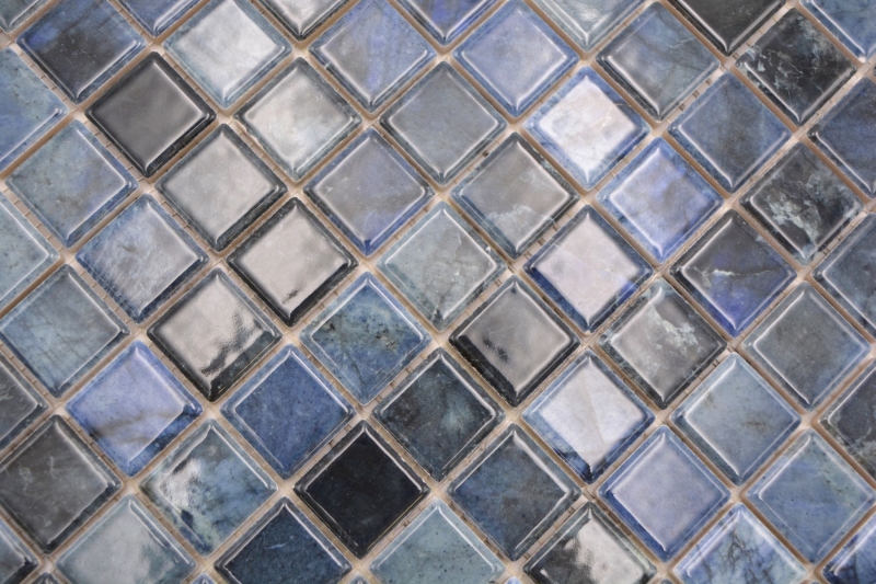 Jasba Agrob Buchtal Fresh Marble & More mosaico in ceramica gres labradorite blu lucido aspetto marmo cucina bagno doccia MOSJBMM20 1 tappetino