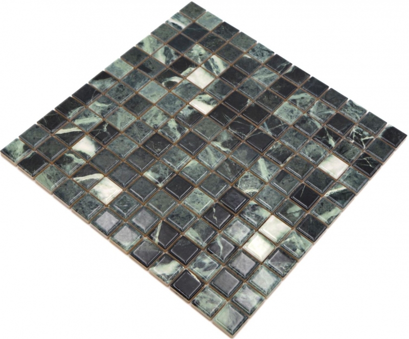 Jasba Agrob Buchtal Fresh Marble & More mosaico in ceramica gres verde alpi lucido effetto marmo cucina bagno doccia MOSJBMM21 1 tappetino