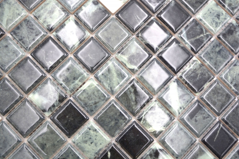Jasba Agrob Buchtal Fresh Marble & More mosaico in ceramica gres verde alpi lucido effetto marmo cucina bagno doccia MOSJBMM21 1 tappetino