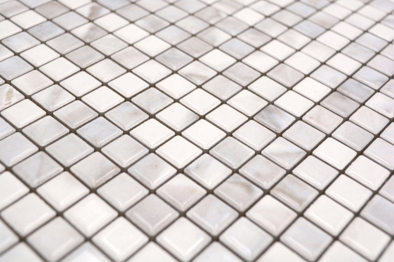Jasba Agrob Buchtal Fresh Marble & More mosaico in ceramica gres carrara bianco ottico lucido aspetto marmo cucina bagno doccia MOSJBMM23 1 tappetino