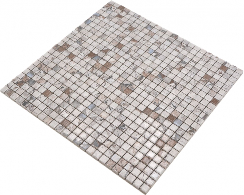 Jasba Agrob Buchtal Fresh Marble & More mosaico in ceramica gres illusione beige lucido aspetto marmo cucina bagno doccia MOSJBMM24 1 tappetino