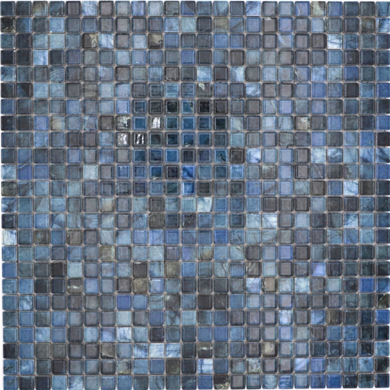 Jasba Agrob Buchtal Fresh Marble & More mosaico in ceramica gres labradorite blu lucido aspetto marmo cucina bagno doccia MOSJBMM26 1 tappetino