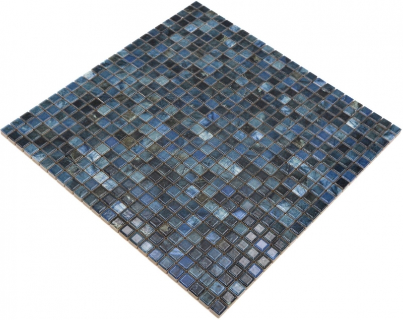 Jasba Agrob Buchtal Fresh Marble & More mosaico in ceramica gres labradorite blu lucido aspetto marmo cucina bagno doccia MOSJBMM26 1 tappetino