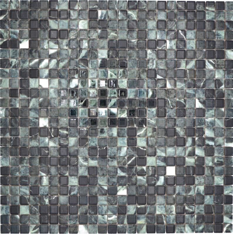 Jasba Agrob Buchtal Fresh Marble & More mosaico in ceramica gres verde alpi lucido effetto marmo cucina bagno doccia MOSJBMM27 1 tappetino