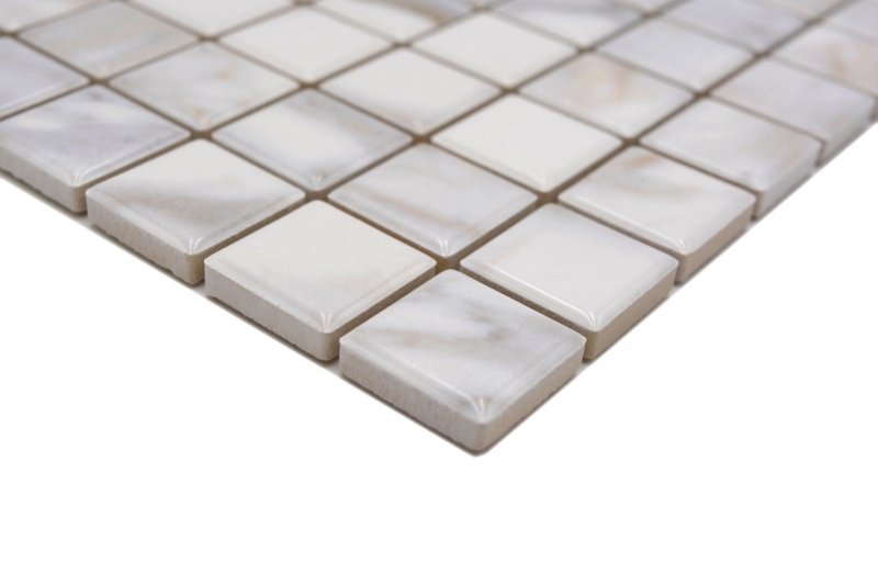 Piastrelle di ceramica a mosaico Jasba carrara look bianco lucido look marmo parete cucina piastrelle bagno parete doccia / 10 tappetini a mosaico