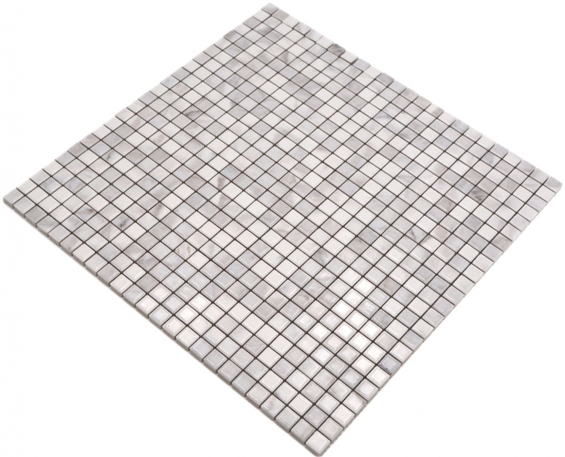 Piastrelle di ceramica a mosaico Jasba carrara look bianco lucido look marmo parete cucina piastrelle bagno parete doccia / 10 tappetini a mosaico