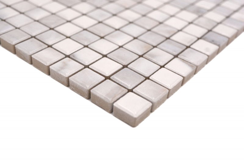 Piastrelle di ceramica a mosaico Jasba carrara look bianco lucido look marmo parete cucina piastrelle bagno parete doccia / 10 tappetini a mosaico